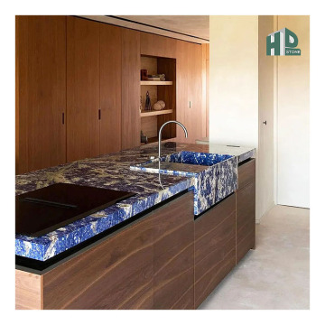 Luxury Cloisonne Marble Countertops: Blue Stone Kitchen Island Slabs
