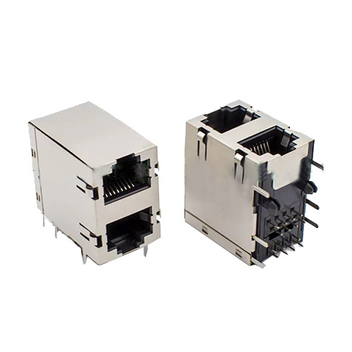 RJ45-Buchse Side Entry Shielded 2x1P mit EMI