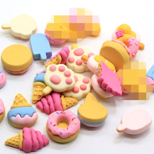 Χονδρική Kawaii Resin Sweet Donuts Flatback Cabochons Simulation Food DIY Crafts For Hair Bow Centers Scrapbooking Decor