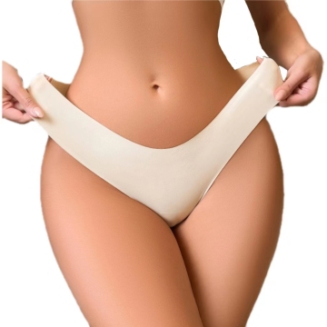 Plus Size Women's Underwear: Ice Silk Seamless Panties & Sexy Lingerie for Ladies and Pregnant Women
