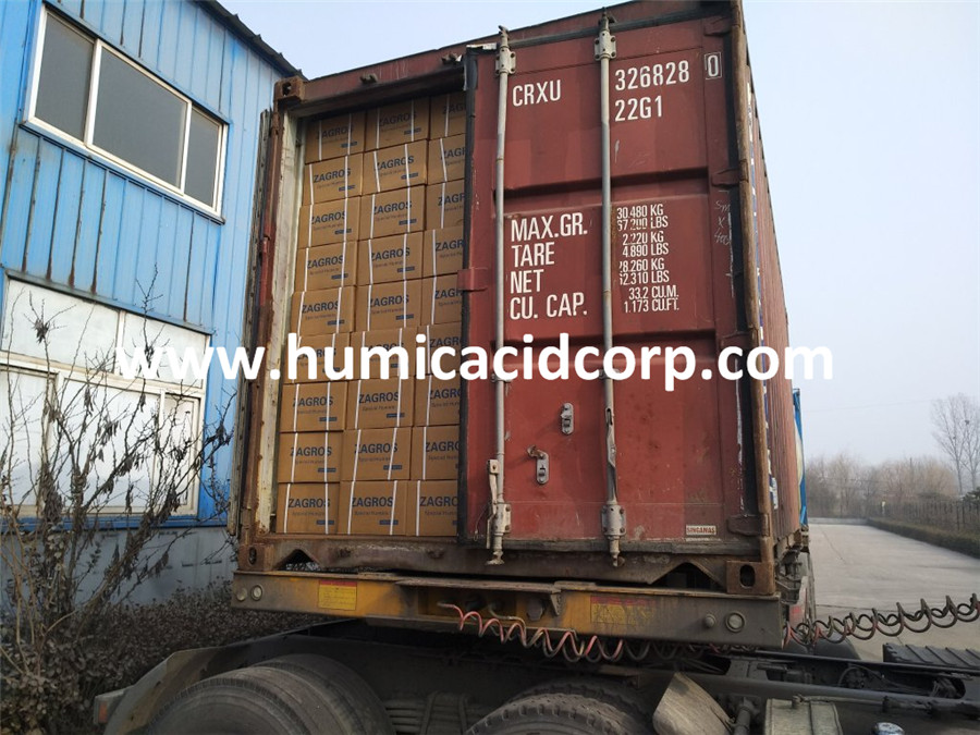 Fulvic acid loading in cartons