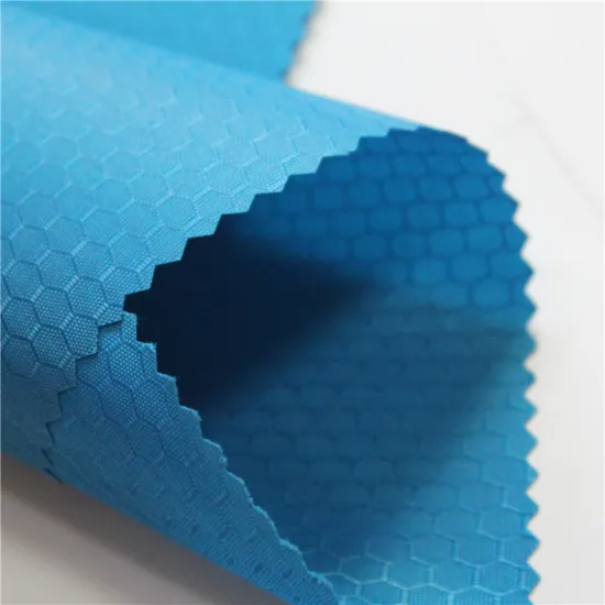 PU-Coated Football Grid Hexagon Oxford Fabric for Luggage