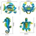 Tropical Sea Turtle Seahorse Crab Fish Wall Decor