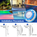 IP68 luces de piscina LED de acero inoxidable de 12V de 12V montadas en la pared