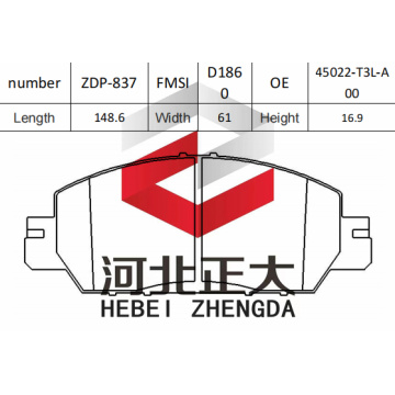 Brake pad of Honda Civic D1860