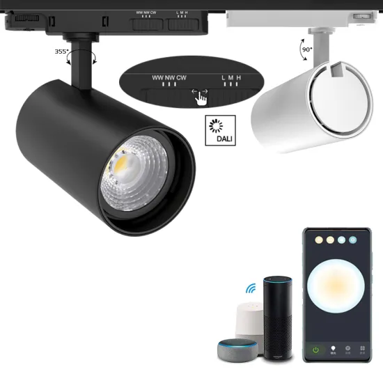 3CCT LED Track Light - Anti-Glare 20W/30W/40W Adjustable Focus COB LED Track Spot Lighting for Modern Commercial Use