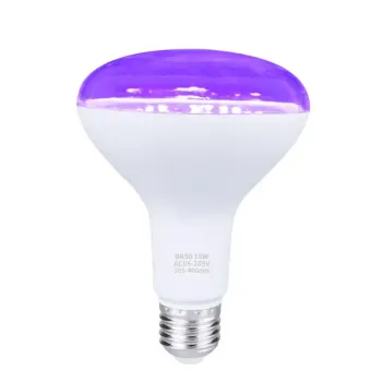 UVA 385-400nm Blacklight LED Bulb: 100W Equivalent, BR30 Design for Glow-in-the-Dark Applications