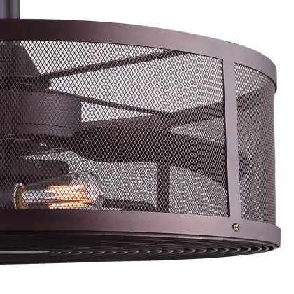 Modern Industrial Cage Ceiling Fan
