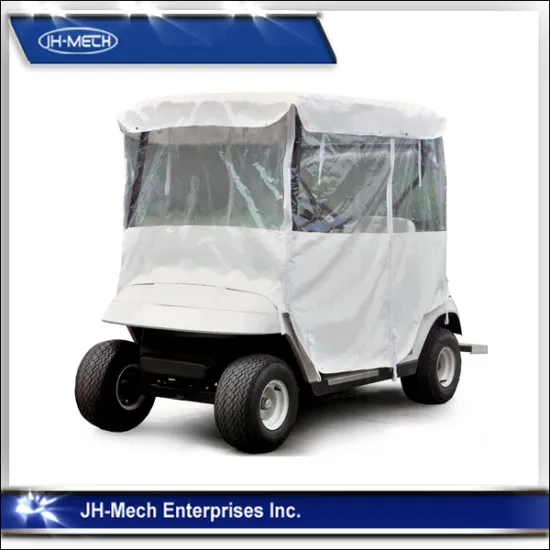 Customized white Oxford waterproof golf cart cover