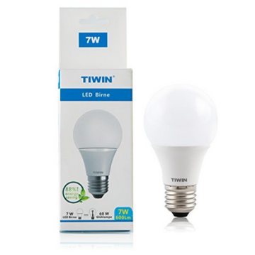 HIGH QUALITY 7W LED Light Bulb ( E27 Edison Screw A60) - Warm White [Energy Class A+]