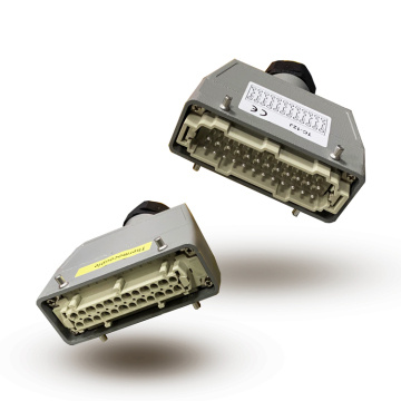 Screw Terminal 24 Pin Male and Female Cable Connector with Hoods