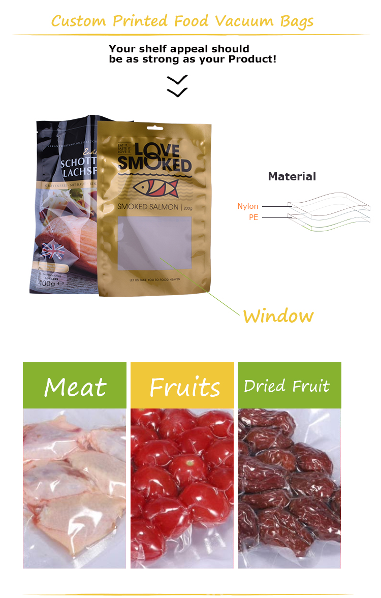 Customized Food Grade Vacuum Sealer Bag For Food