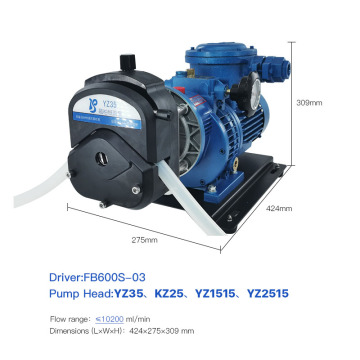 FB600S-03 Explosion-Proof Peristaltic Pump for Flammable and Explosive Liquids, 7-10200mL/min, AC380V