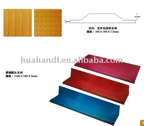 flame retardant rubber flooring/Stairs, blind pass