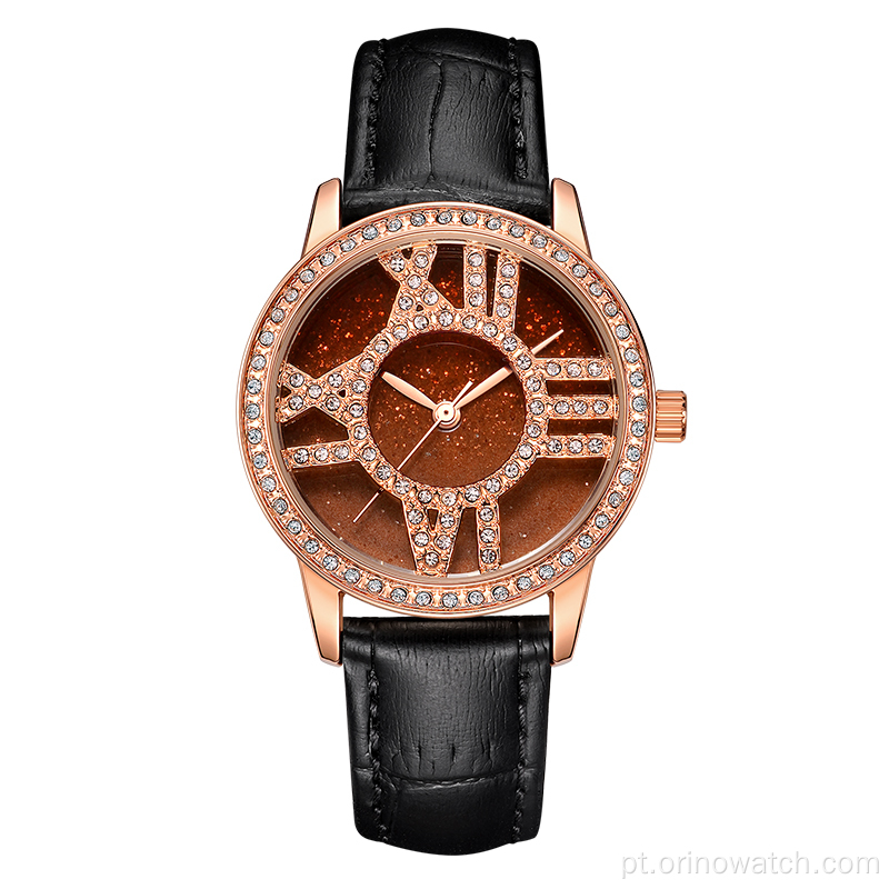 Fashion Alloy Case Quartz Assista a mulher