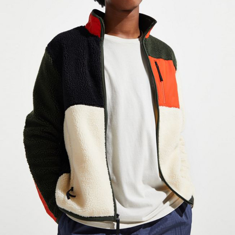 Jaquetas de lã Sherpa exclusivas masculinas coloridas