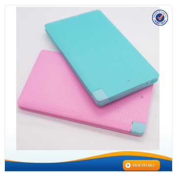 AWC912 Lowest Price 4000mAh Power Bank Logo Printing 9mm Thin Power Bank Wallet for iphone 6s Phone Charger Portable