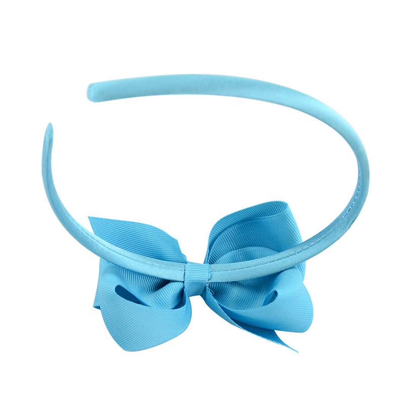 20 Color 4 Inch Girl Cute Headband Handmade Soild Bow Hairbands Grosgrain Ribbon Hair Bows Hair Bands Kids Hair Accessories