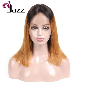 130% Ombre Brown Lace Front Human Hair Wig Straight Remy 1B 27 Colored Human Hair Wigs Deep Part Swiss Lace Wig