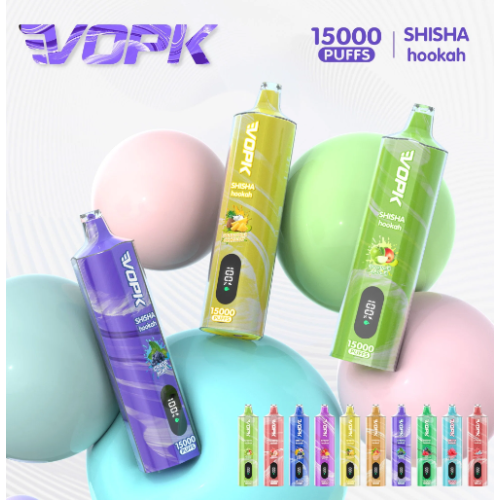 Vopk shisha nargile 15000 puflar toptan tek kullanımlık vape pod dijital displa y