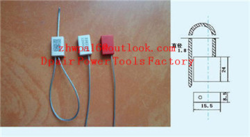Pull Tight Gold Trailer Security Seals / Cable Sealing With Zinc Material For Meter Boxes
