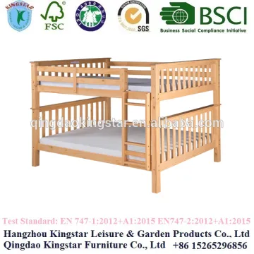 wooden queen bunk bed