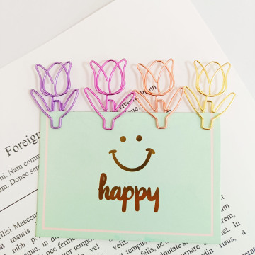 Gold & Rose Gold Metal Rose Flower Paper Clips - High Quality Office & School Supplies Wholesales