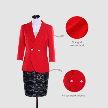 latest design custom red suit jacket women High Quality suit women lady business suits