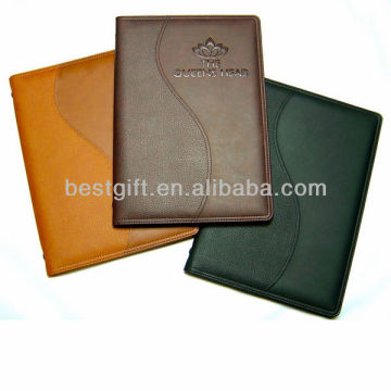 pu menu holder, brown leather menu holder