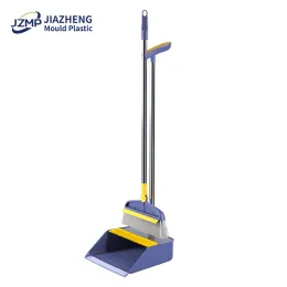 Broom Dustpan Set Foldable Standing Dust Pan