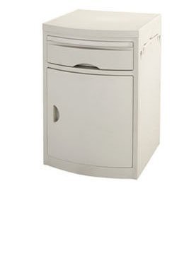 Durable White Abs Bedside Cabinet,  Medical Hospital Bedside Table With One Drawer