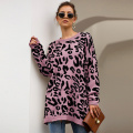 Long Sweaters von Women's Casual Leoparden Druck