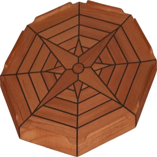 Boat Octagonal Teak Table Top with Star Inlay - 450/550/750mm for Marine Yacht and RV
