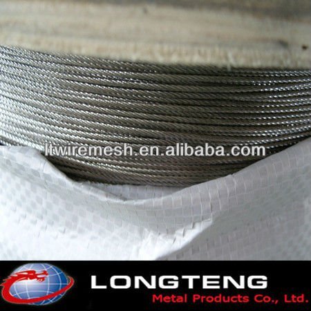 Best price thin black steel wire rope 7 wires