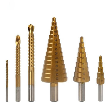 Royal Sino 6PC Pagoda Drill Titanium Step Drill Bit Set