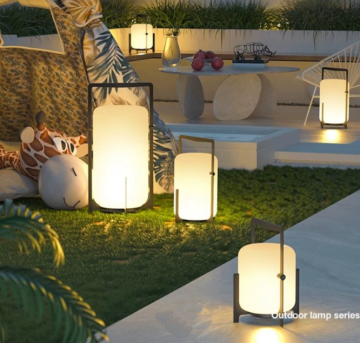 Nodric Design Waterproof Portable Floor Lamp & Solar Garden Light