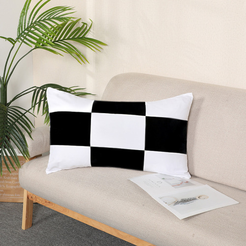 Cushion Office Elegant Rectangle Lumbar Pillow Case