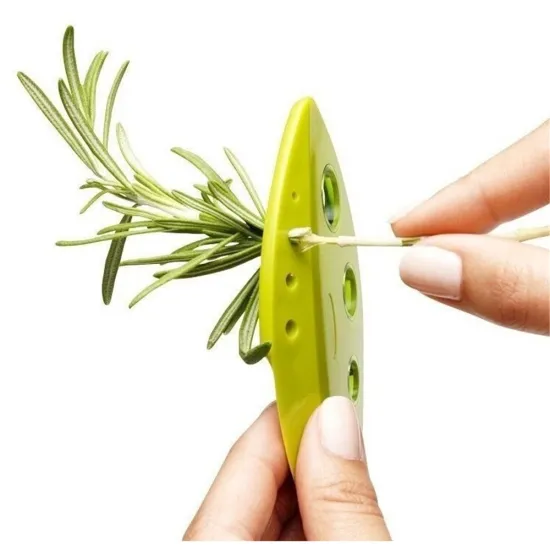 multicolored plastic leaf shaped chard collard greens and herb mincer