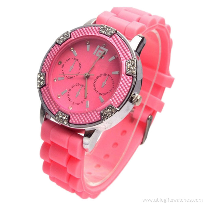 Luxury Girls Fashion Silicone Strap Wristwatch