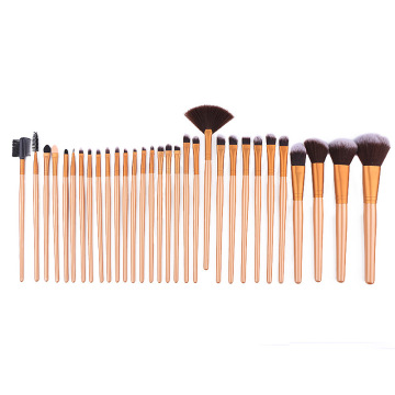 32 pinceaux de maquillage bruns, pinceaux de maquillage café or, ensembles de stylos de maquillage pinceau de maquillage professionnel, outils de beauté