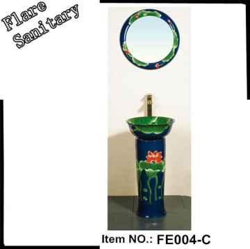 hot sale simple bathroom furniture floor standing wash basin