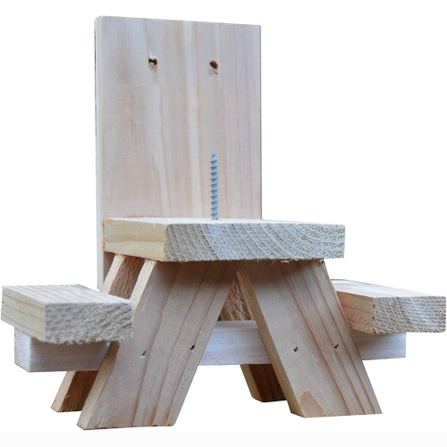 GIBBON ET-720729 Support de table de pique-nique en épi de maïs, maison d&#39;alimentation pour écureuil avec chaises