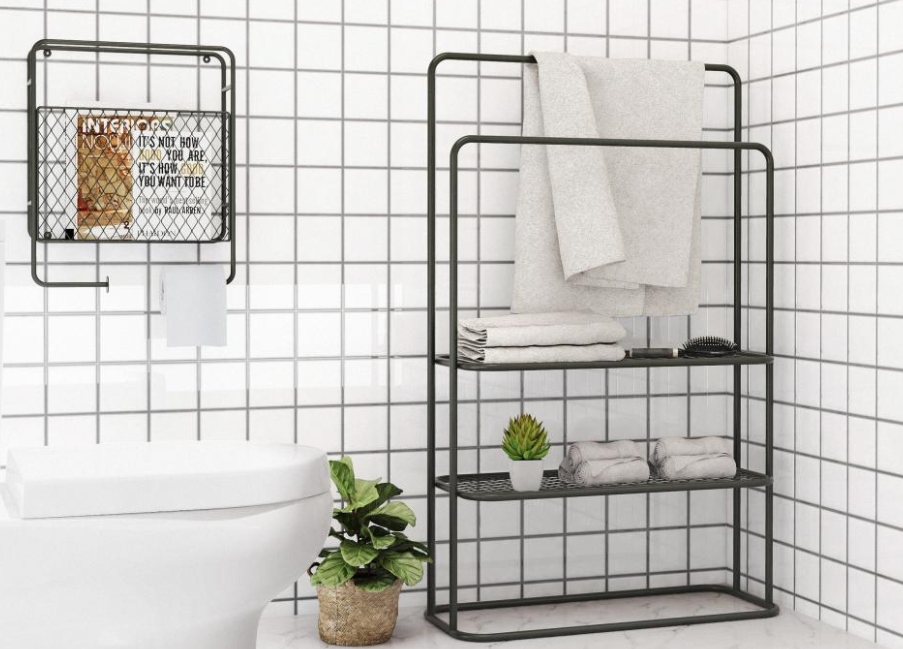 Wie zeigen Sie Handtücher in einem Badezimmer an? How do you display towels in a bathroom?