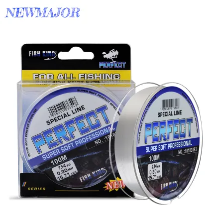 FISH KING 100M Monofilament Nylon Fishing Line - Floating to Sinking, Strong Carp Fishing Tippet