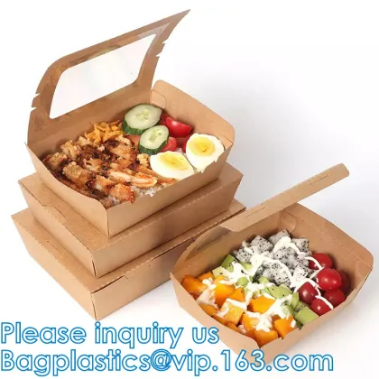 Kraft Paper Burger Box Corrugated Hamburg Box,Burger French Fries Packaging Hotdog Kraft Box,Cardboard Paper Double pac