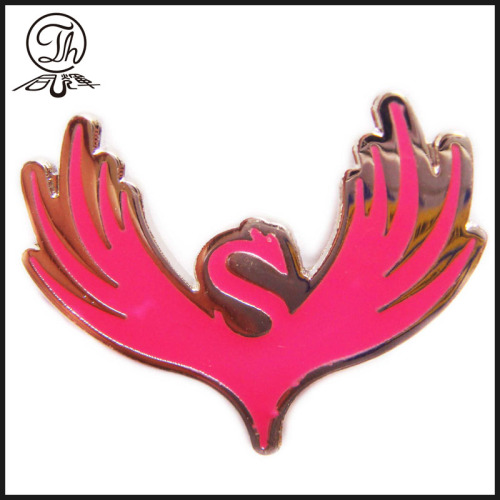 Round enamel silver pin badge