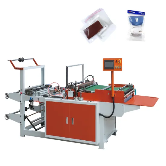 Automated Two Double-Sided Glass Bag Making and Side Sealing Machine with Nylon Cutting Feature