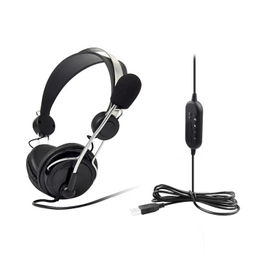 Mikrofon Headset Pusat Panggilan USB Peredam Kebisingan