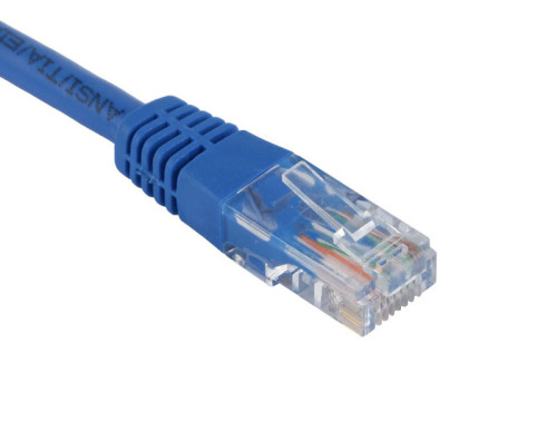 UTP Cat.6 Patch cord Plain molded Blue color