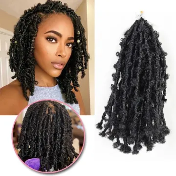 Factory Wholesale Butterfly Locs Crochet Hair Butterfly Bob Faux Locs 12inch Crochet Braids Black Butterfly Locs for Women 2020